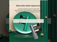 Pistola de Fascia Inteligente de Cabeça Dupla 8 Acessórios de Massagem Pistola de Fascia Mini