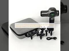Pistola de massagem profissional e potente com 99 velocidades e 8 cabeças de massagem