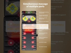 10 cabeças de vibração colchão de massagem relaxar com travesseiro removível