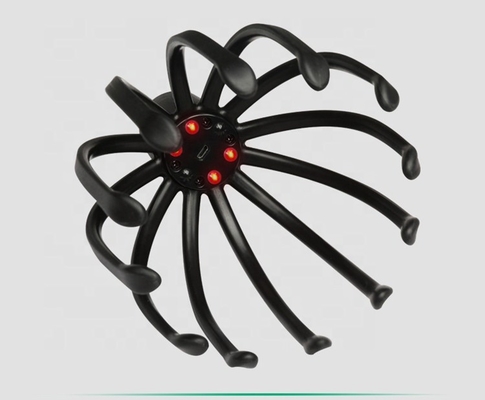 Massajador de cabeça de polvo elétrico FCC Pedaço de polvo elétrico preto