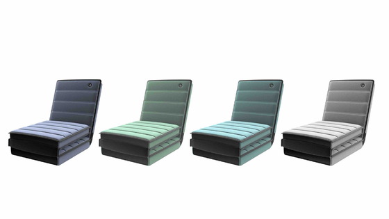 Matelas de massagem dobráveis de poliéster preto com controle remoto