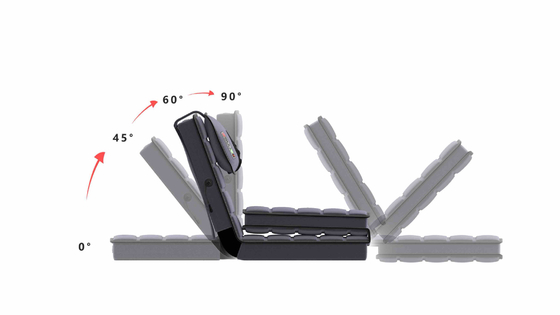Matelas de massagem dobráveis de poliéster preto com controle remoto