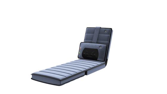 Matelas de massagem dobráveis de poliéster preto com controle remoto