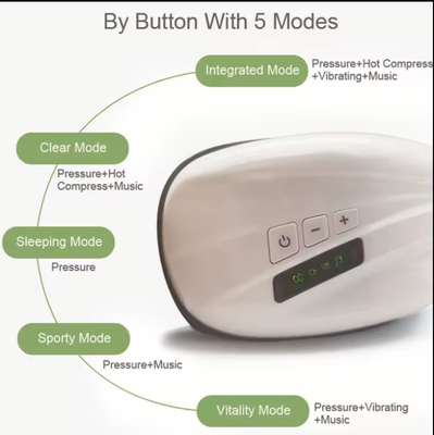 2 horas de tempo de carregamento Massageador de olhos ABS com função de pressão de ar