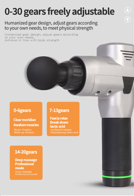 Arma de massagem de 5 velocidades Arma de massagem portátil sem fio 60DB Barulho baixo