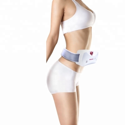 Cinturão de vibração abdominal elástico branco 50Hz-60Hz Cinturão de massagem estomacal