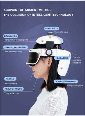 FCC ROHS Elétrico de massagem do couro cabeludo capacete de três níveis capacete de massagem cerebral