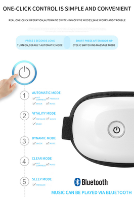 2 horas de uso Massajador ocular com função Bluetooth e 3 modos de massagem