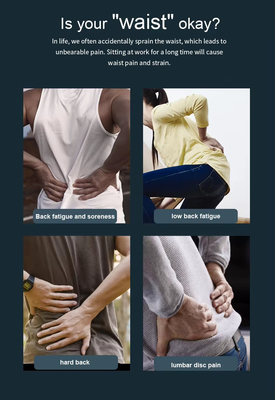 3 modos ajustáveis Massagista de cintura com 5 níveis de intensidade para aliviar a dor