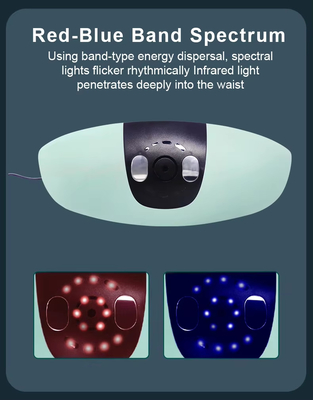 Massageador de cintura elétrico relaxante com controle remoto 24W preto