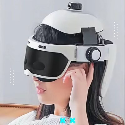 3 níveis de intensidade Massagista de cabeça capacete 28W Massagista de olhos