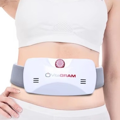 Cinturão de massagem da barriga em couro em relevo Tipo C Cinturão de vibração da gordura da barriga