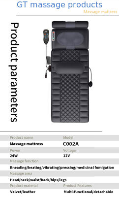 Níveis de intensidade ajustáveis Módulos de massagem Colchão de massagem dobrável para terapia personalizada Sistema de desligamento automático no escritório