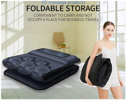 Colchonete de massagem vibratória de corpo inteiro com 10 motores para relaxamento e almofada de massagem Shiatsu com capa macia