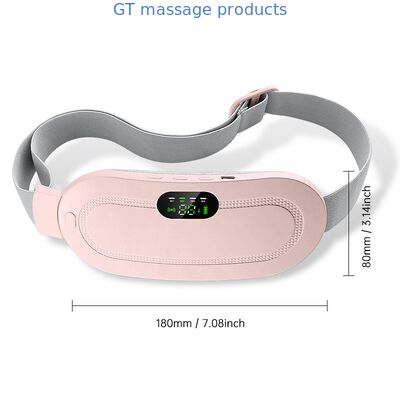 Cinturão de alívio de cólicas menstruais femininas - Bloco de aquecimento e massagem rosa com tela digital