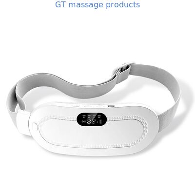 Compressa de aquecimento menstrual com visor digital rosa branco - Cinto de massagem abdominal rosa para alívio do desconforto